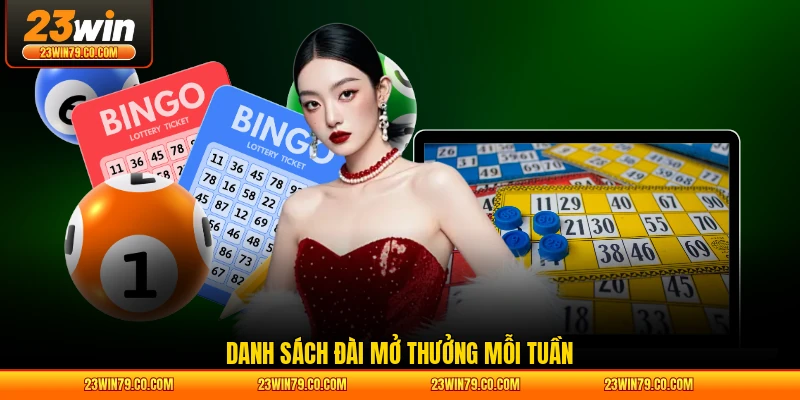 Danh sách đài mở thưởng mỗi tuần